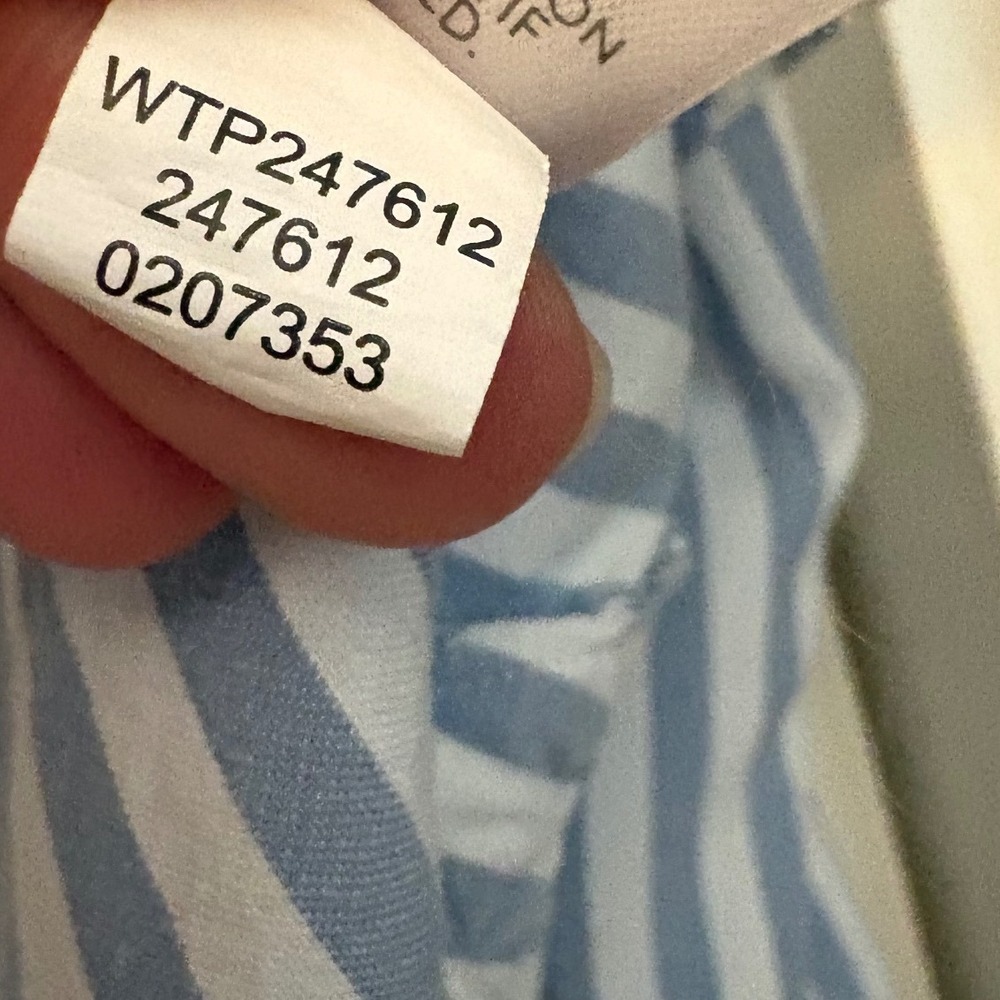 J. Jill Blue White Striped Tencel Lyocell Button Down Shirt Medium Petite 247612 - Picture 4 of 8